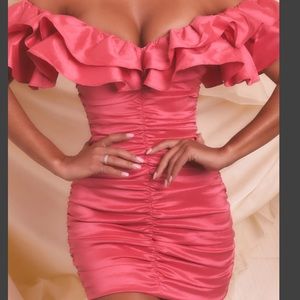 Oh Polly Pink Ruffle Dress (“Dreaming Out Loud”)